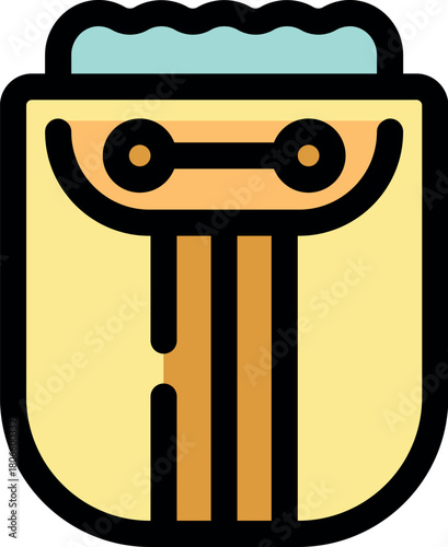 Iconic electric shaver illustration in a simple, bold style