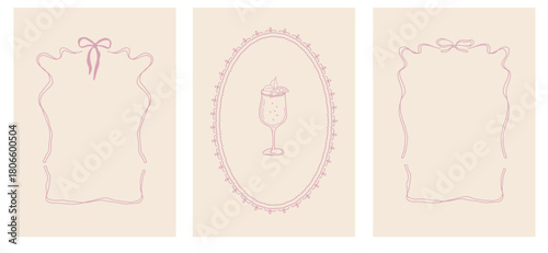 A creative collection of cocktail-inspired frames with a festive and feminine touch. Perfect for decorative compositions.