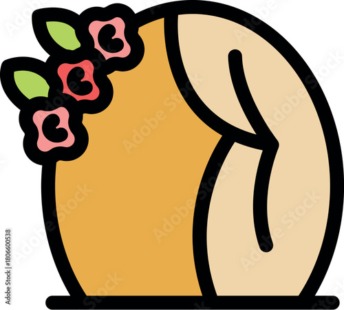 Blonde woman relaxing with flowers in hair enjoying head massage for beauty and wellness