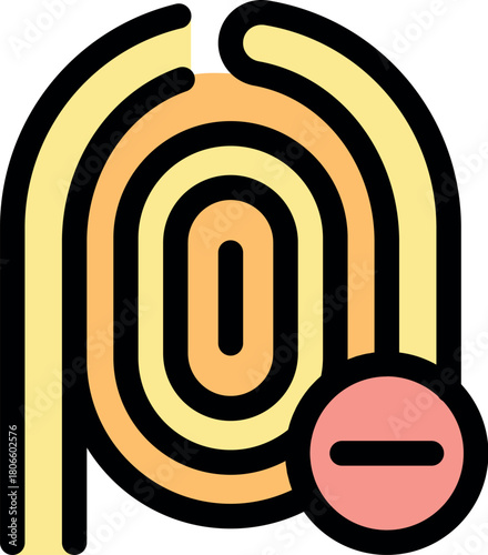 Removing fingerprint access or deleting fingerprint data for security and privacy concept, unauthorized access prevention