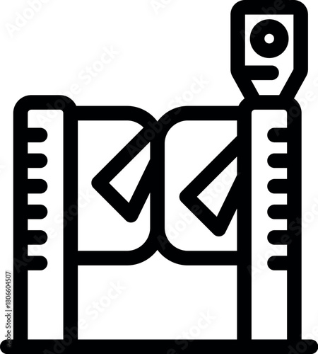 Open turnstile with sensor allowing access to public transportation, stadium, or amusement park