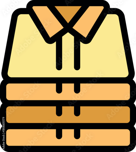 Folded polo shirts stacked neatly, showcasing organization and a stylish casual wardrobe