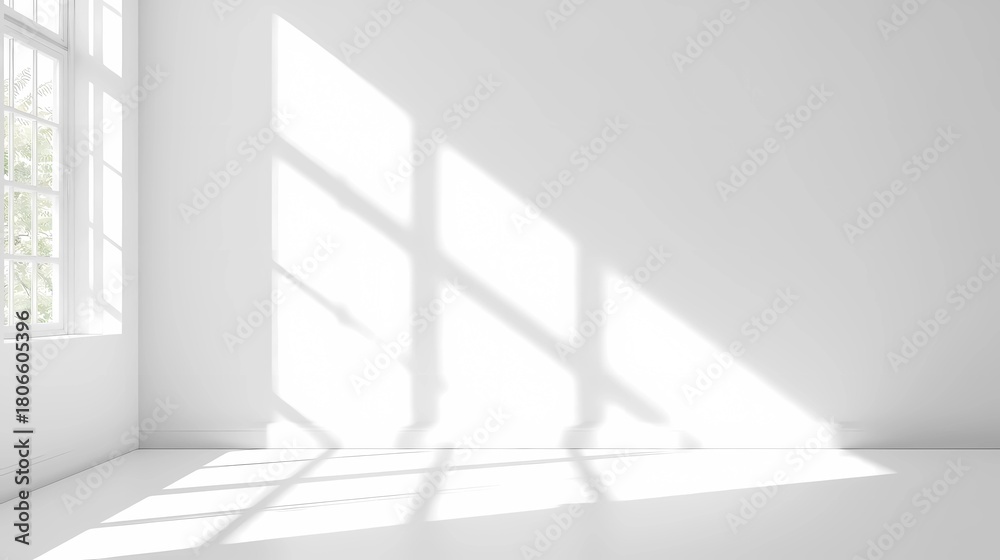 Fototapeta premium empty room with white walls