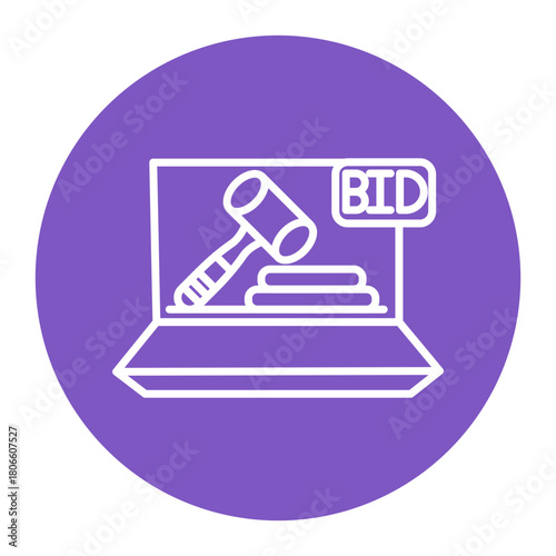 Online Bidding Icon