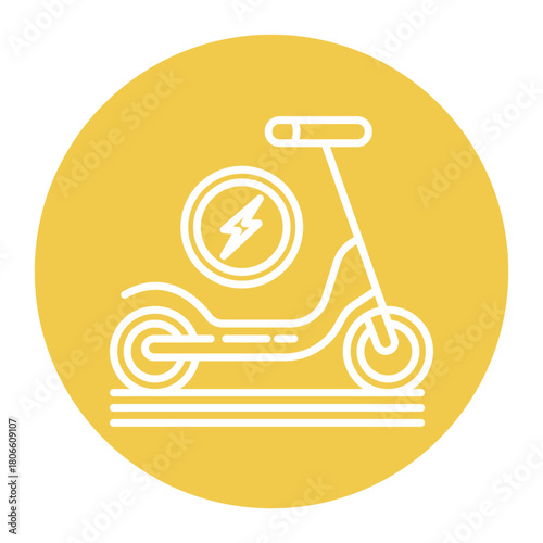 Electric Kick Scooter Icon