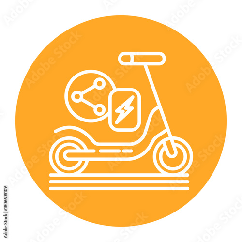 Electric Scooter Share Icon