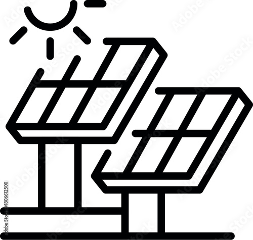 Solar panels are converting sunlight into renewable energy, providing sustainable power