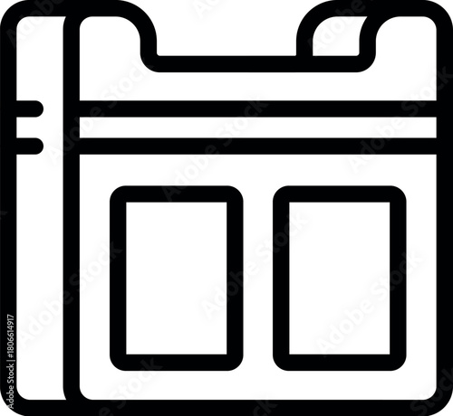 Electronic memory card with two empty squares indicating available storage capacity, useful for technology and data storage concepts