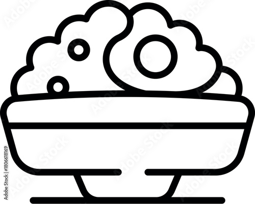 Bowl filled with nutritious food, symbolizing healthy eating habits and balanced diet