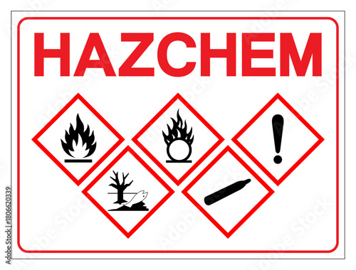 Hazard Chemical Symbol Sign, Vector Illustration, Isolate On White Background, Label. EPS10