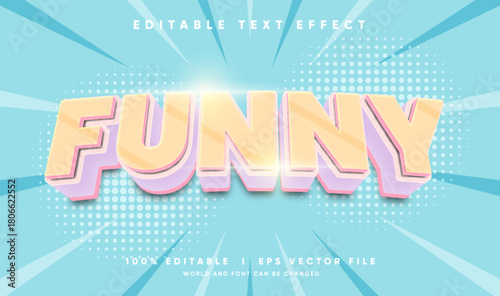 funny vector text effect with modern style