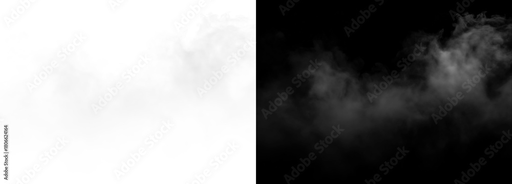 Fototapeta premium Fog effect isolated on transparent background for compositing and design work