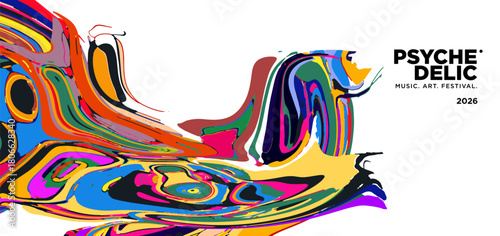 Vector of fluid groovy hippie 70s backgrounds. swirl, twirl pattern. Y2k aesthetic. Social Media Stories Template, distorted and Twisted texture in trendy retro psychedelic style for music and art