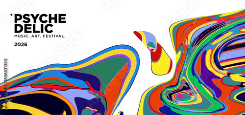 Vector of fluid groovy hippie 70s backgrounds. swirl, twirl pattern. Y2k aesthetic. Social Media Stories Template, distorted and Twisted texture in trendy retro psychedelic style for music and art