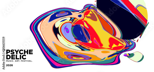 Vector of fluid groovy hippie 70s backgrounds. swirl, twirl pattern. Y2k aesthetic. Social Media Stories Template, distorted and Twisted texture in trendy retro psychedelic style for music and art