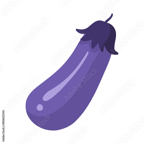 シンプルなナスのイラスト