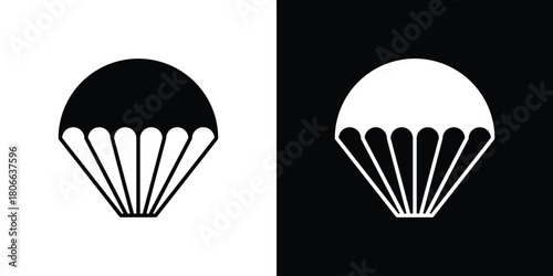 Parachute icon design concepts. Clipart design set