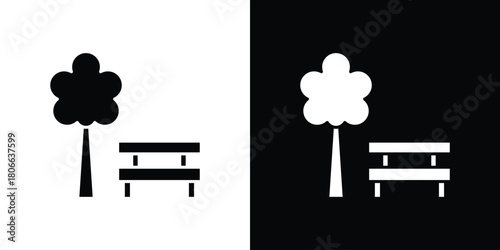 park icon design concepts. Clipart design set