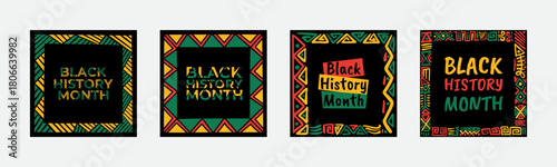 Black history month social media posts collection template