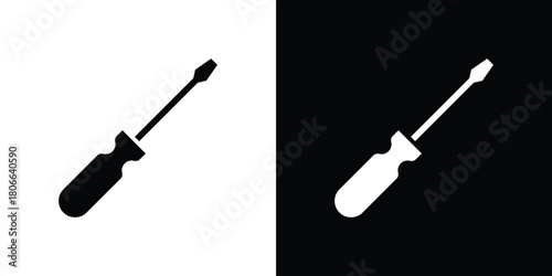 Screwdriver icon design concepts. Clipart design set