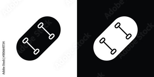 Skateboard icon design concepts. Clipart design set