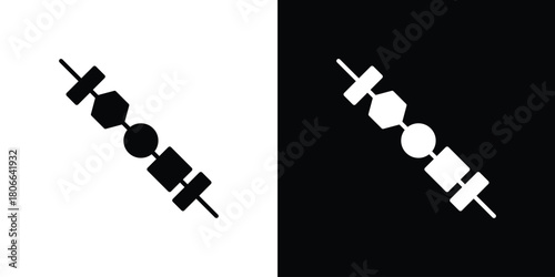 Skewer icon design concepts. Clipart design set