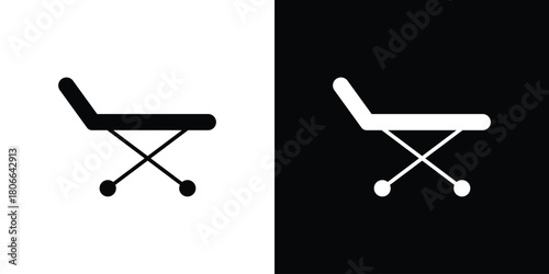 Stretcher icon design concepts. Clipart design set