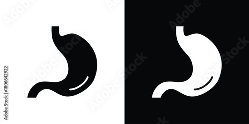 Stomach icon design concepts. Clipart design set