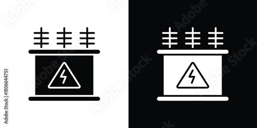 Transformer icon design concepts. Clipart design set