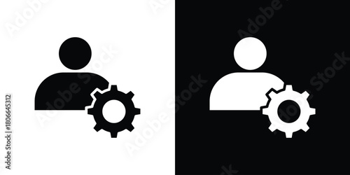 User gear icon design concepts. Clipart design set
