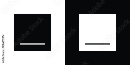 Window Minimize icon design concepts. Clipart design set