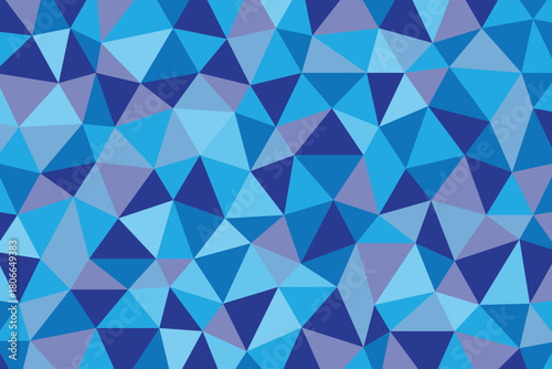 Blue Triangle Geometric Pattern Background in Shades of Azure and Indigo Colors