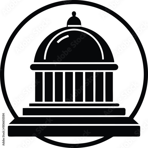 Clean and modern government icon design