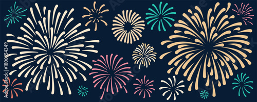 fireworks in the night sky