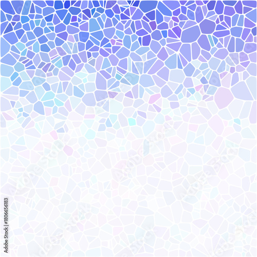 Stone plate paving . Abstract geometric colorful hexagon shapes ornament vector texture. Azure, sky, gray, dusty blue, lilac lavender gradient mosaic tracery background. eps 10