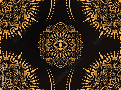 Mandala Seamless Pattern Background