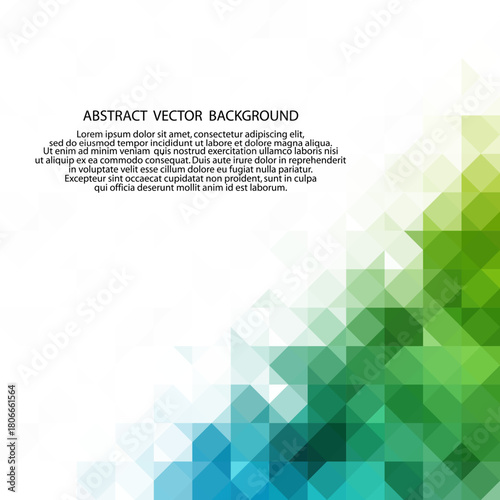 Blue, Green vector blurry triangle texture. Modern geometrical abstract illustration with gradient. Template for your brand book. eps 10