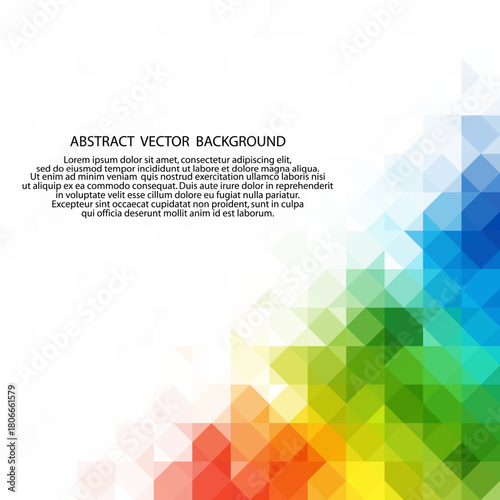 colored triangles. Template for presentation, banners, advertising, brochures. polygonal style. vector abstraction. eps 10