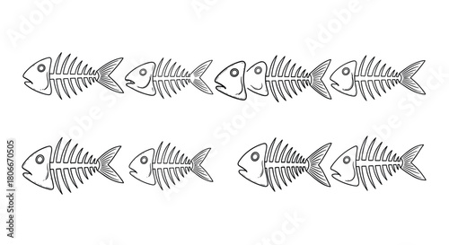 Seamless fishbone pattern with linear style for stylish textile designs