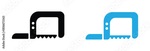 Saw icon in trendy outline style design. Vector graphic illustration. Suitable for website design, logo, app, and ui. Editable vector stroke. EPS 10.