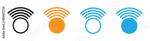 Wi-Fi Icon. Minimal Signal Symbol Isolated on White Background for Web and App Design. Vector Illustration