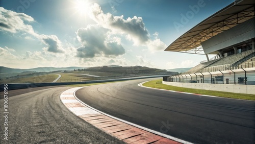 Race Track Curve: Thrill of Speed and Competition