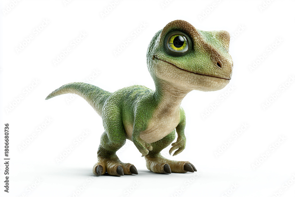Obraz premium Adorable little dinosaur sketch isolated on transparent background
