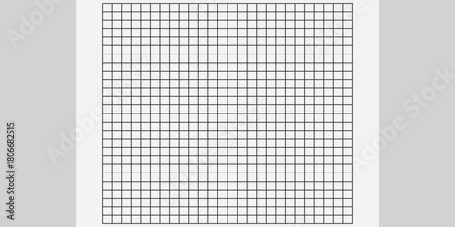Graph, drafting paper regular square lines grid, mesh pattern. Wireframe texture. Bisect, traverse lines background. simple grating, trellis or lattice of cross lines EPS10
