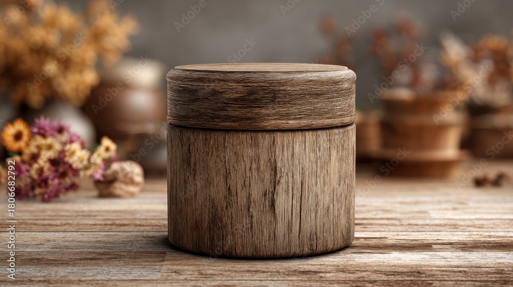 Fototapeta premium Wooden container display