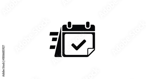 Calendar with a checkmark signifying a completed task or important date.