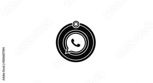 Digital communication icon with a subtle notification indicator
