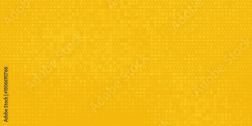 This image features a vibrant yellow abstract tech pattern background. The design consists of a network grid with varying shades of yellow and orange, creating a dynamic and energetic visual effect
