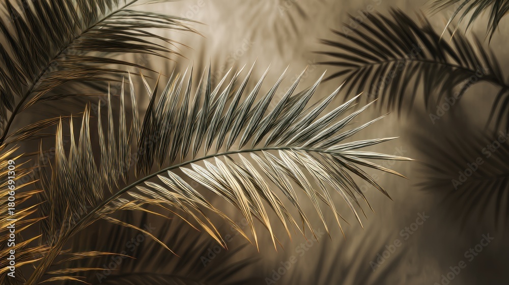Obraz premium Palm leaves soft light