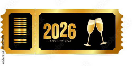 new year party ticket. ticket template. party invite.